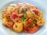 Linguine mit Garnelen